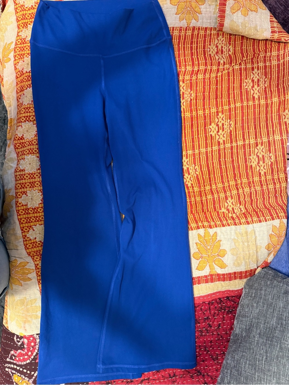 Gilly Hicks’s Electric Blue Wide-Leg Yoga Pants